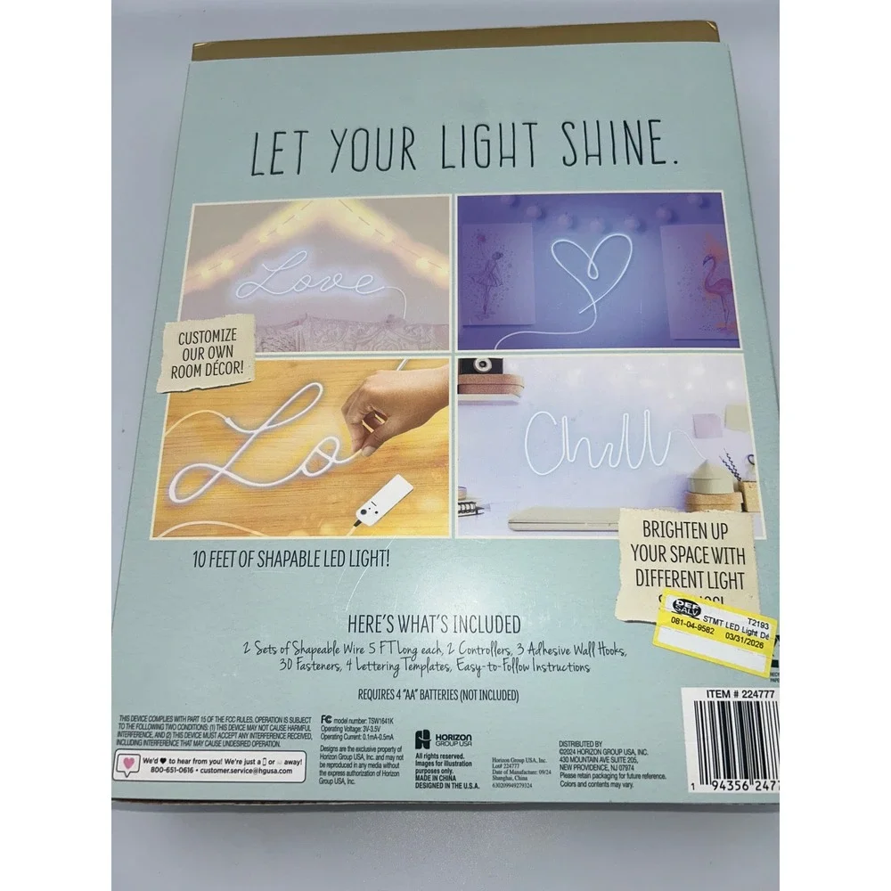 STMT DIY Neon Light Decor Kit‎ 10 Feet Shapable LED Light Room Decor New